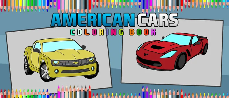 American Cars Coloring Book