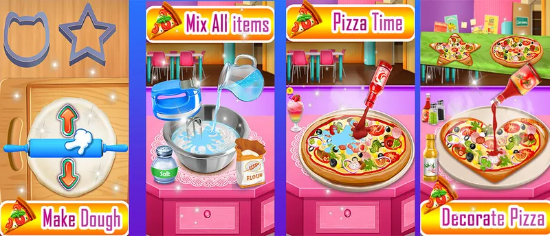 Pizza maker cooking and baking games for kids