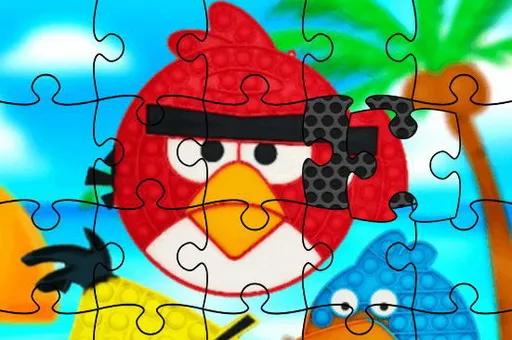 Funny Birds Pop It Jigsaw