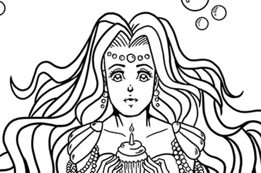 Kawaii Mermaids Coloring Book Game