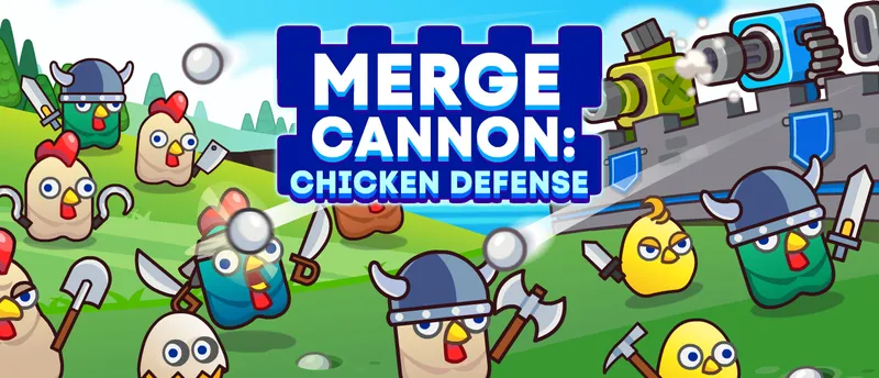 Merge Cannon: Chicken Defense