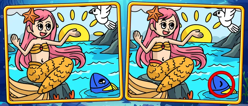 Mermaids Spot The Differences