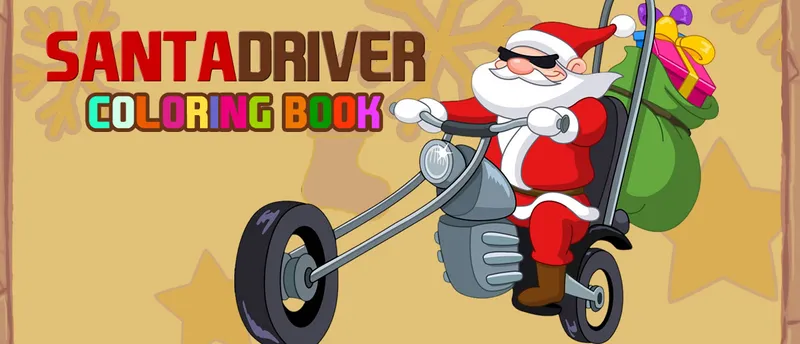 Santa Driver Coloring Book