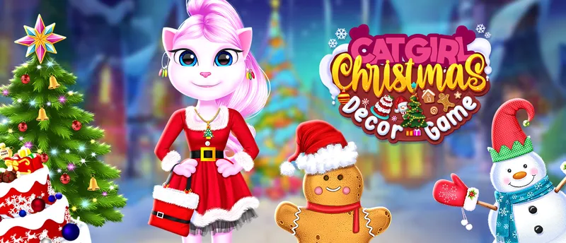 Cat Girl Christmas Decor Game