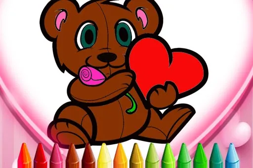 Animals Valentine Coloring