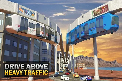 Elevated Train Driving Simulator Sky Tram Driver