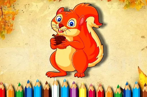 Squirrel Coloring Book