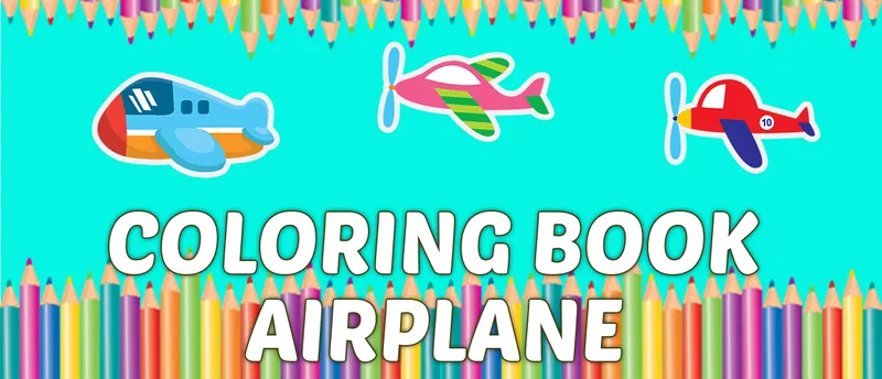 Coloring Book Airplane kids Education