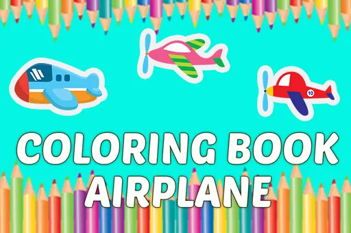 Coloring Book Airplane kids Education