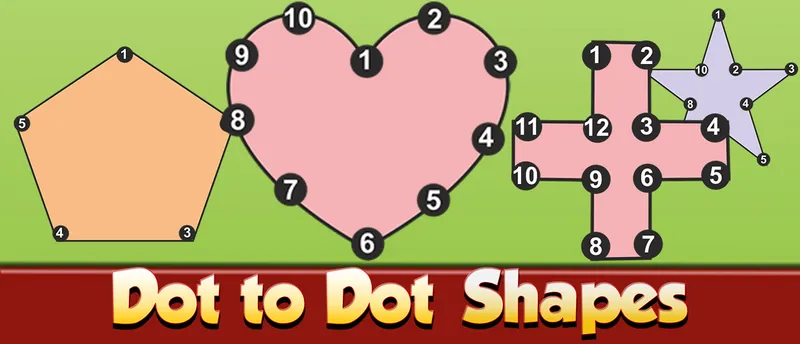 Dot to Dot Shapes Kids Education