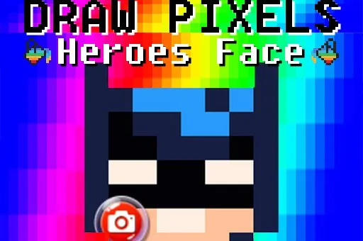 Draw Pixels Heroes Face