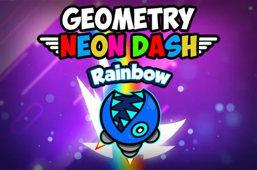 Geometry Neon Dash Rainbow