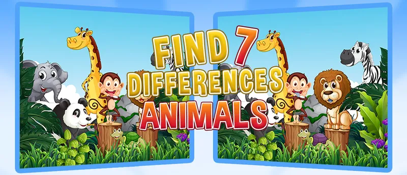 Find Seven Differences Animals