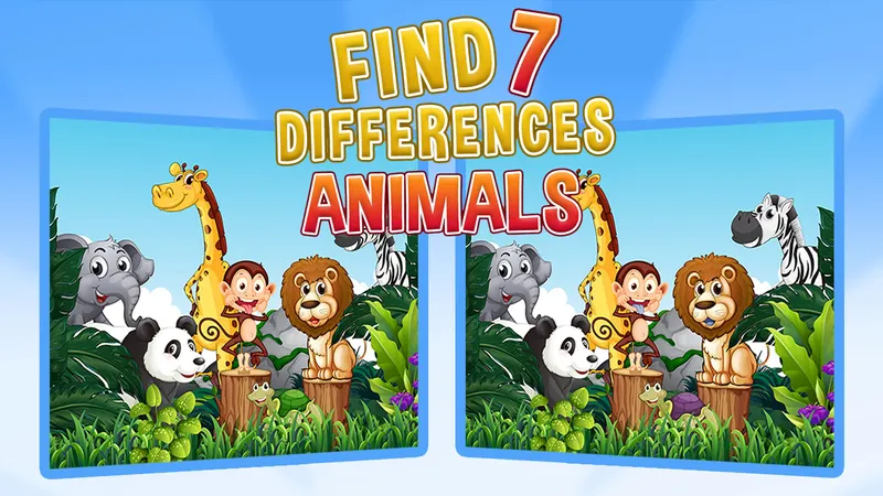 Find Seven Differences Animals