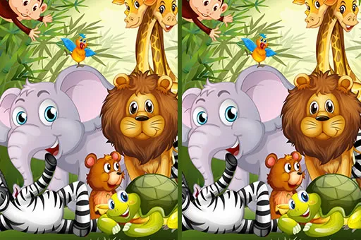 Find Seven Differences Animals