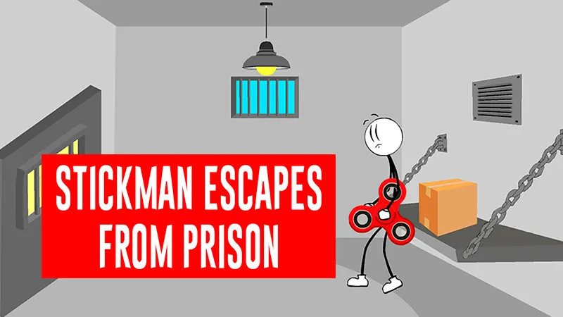 Stickman escapes from prison