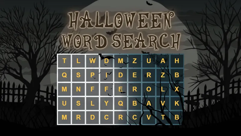 Halloween Word Search