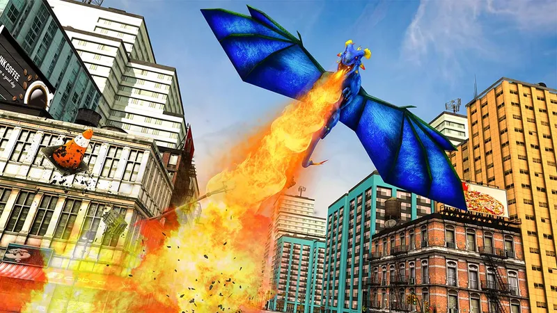 Flying Dragon City Attack