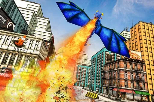 Flying Dragon City Attack