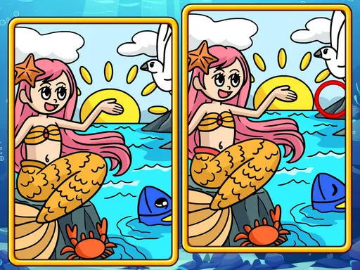 Mermaids Spot The Differences